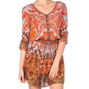 Miss Me Woven Paisley Mini Dress - M
